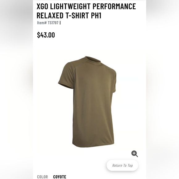 XGO Fire Retardant (FR) Men's Medium Coyote T-shirt AR 670-1 Compliant - Picture 4 of 4